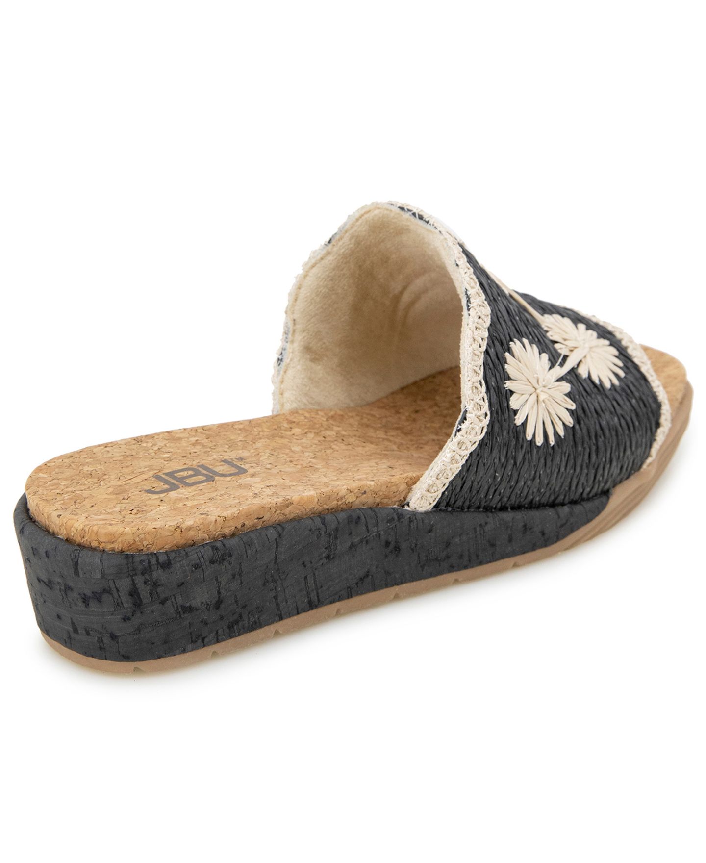 Женские сандалии JBU Winnie Casual Wedge, цвет: Чёрный / Белый — фото 3