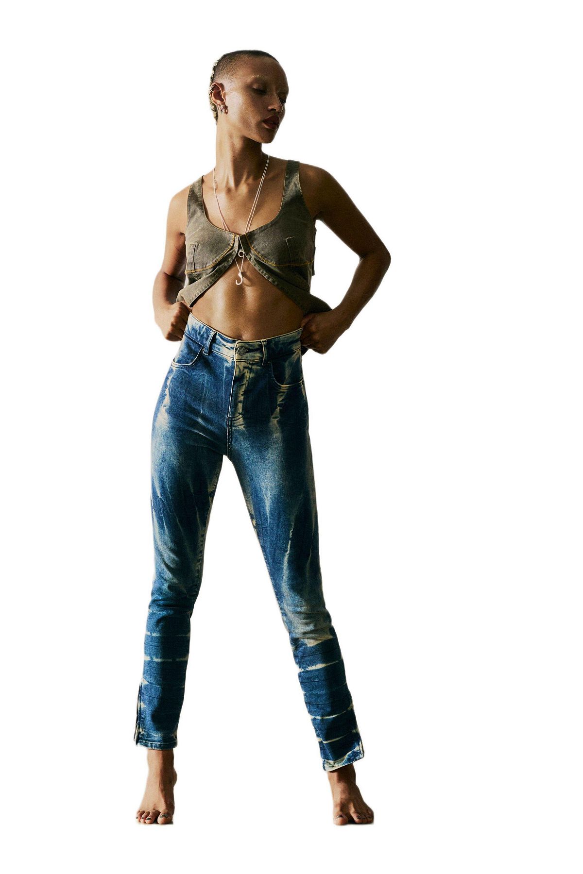 Desigual Women's Tie-dye denim pants view 1 — MAYCSS fashion products