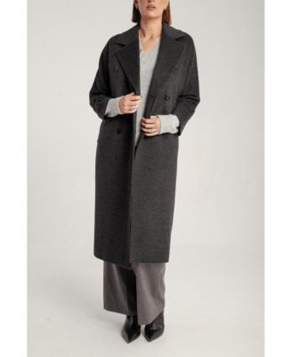 Women's Cashmere Double Breasted Long Coat