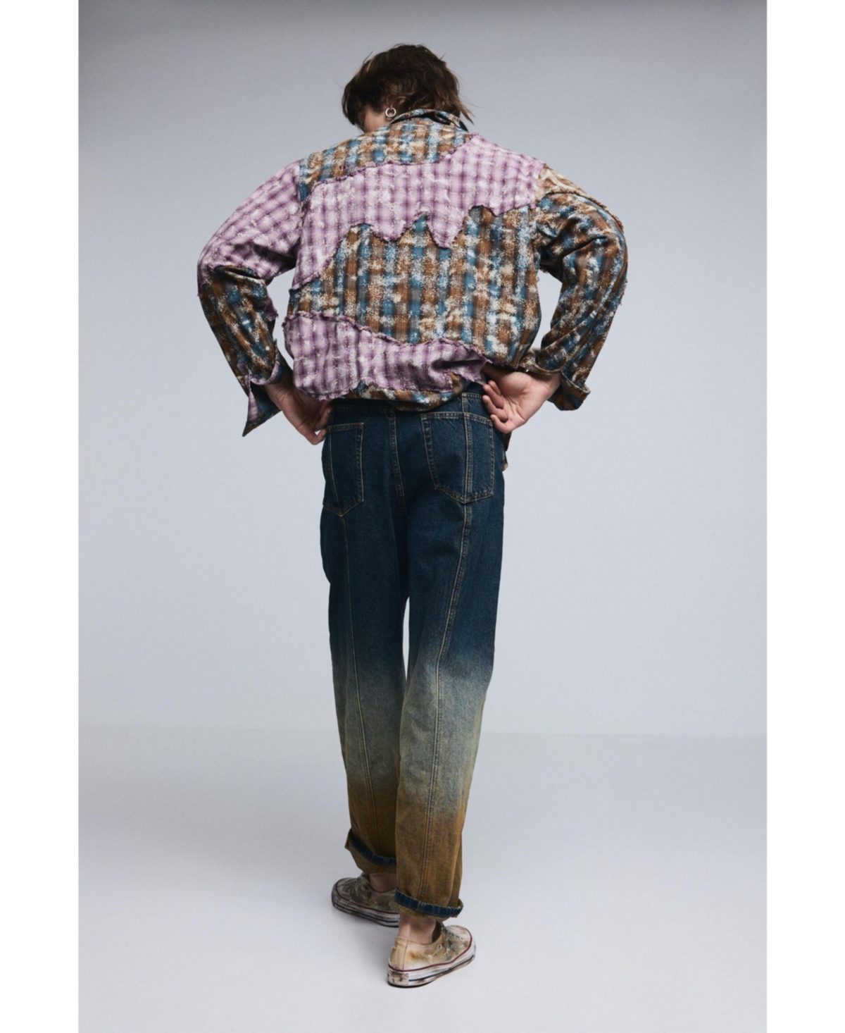 Desigual Men's Denim pants with cuffed hem