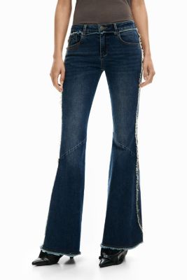 Women's Frayed Flare Jeans