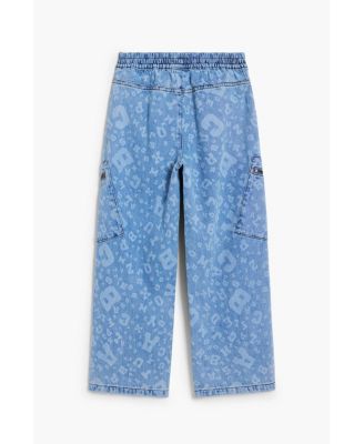 Girls Girls's Baggy print denim pants