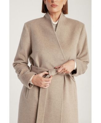 Women's Cashmere Belted Long Coat