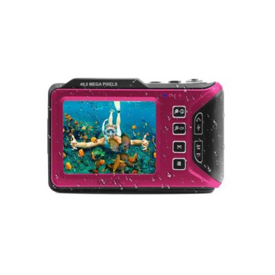 Minolta MN60WP Waterproof Dual Screen Digital Camera, Magenta