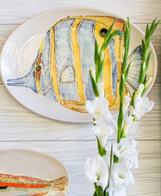Reef Butterfly Fish Oval Platter