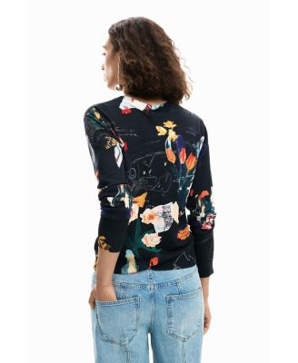 Women's Lightweight sweater with plants