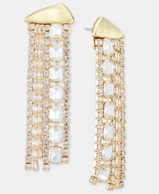 Crystal Multi-Row Statement Earrings