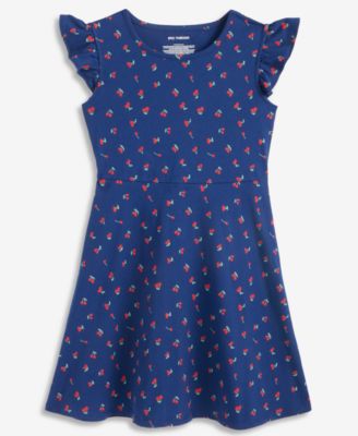 Girls' 5-20 Cotton Cherries-Print Flutter-Sleeve Dress
