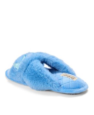 Women's Jessica Bows Furry Crossband Slide Slipper