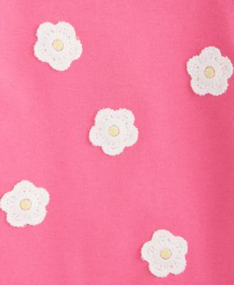 Girls' 12M-5T Crochet Flower Tee