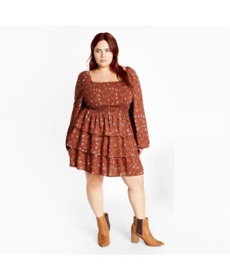 Women's Dahlia Print Mini Dress