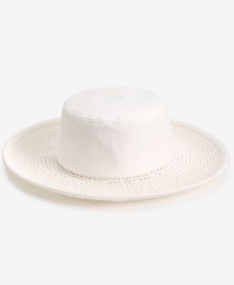Canvas Straw Bucket Hat