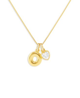 Sterling Silver Initial Charm Necklace in Holiday Ornament, Macy's Exclusive