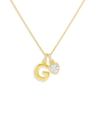 Sterling Silver Initial Charm Necklace in Holiday Ornament, Macy's Exclusive