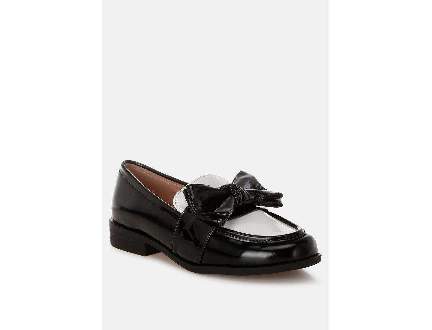 Женские туфли London Rag Araminta Classic Chunky Bow, цвет: Чёрный — фото 1