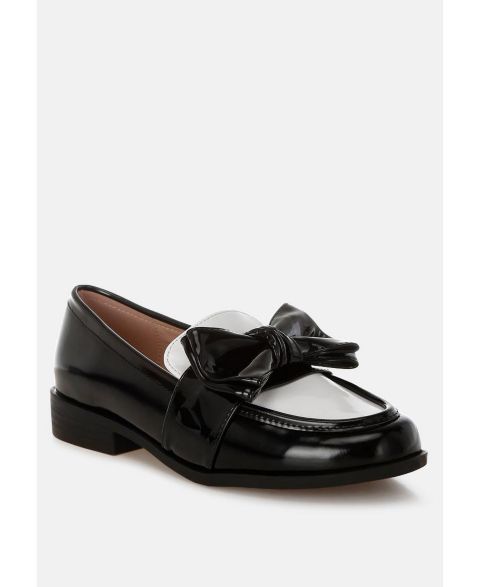 Женские туфли London Rag Araminta Classic Chunky Bow, цвет: Чёрный