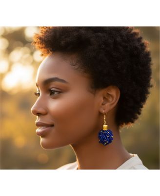 Bush Berry Hand-Beaded Drop Earrings – Lightweight Feminine Statement Jewelry