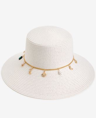 Charm Trim Straw Down Brim Hat