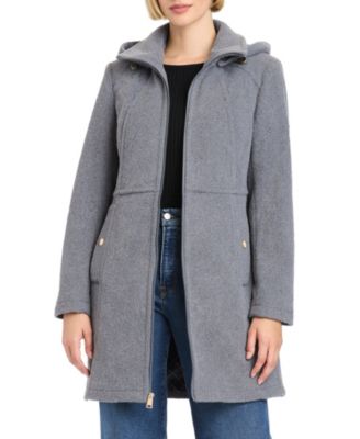Women's Zip Front Walker Coat With Detachable Hood