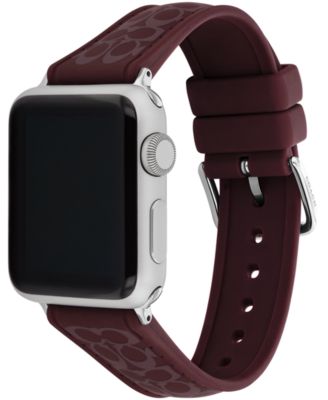 Women's Black Currant Sig C Silicone Apple Watch, Strap 38mm, 40mm, 41mm