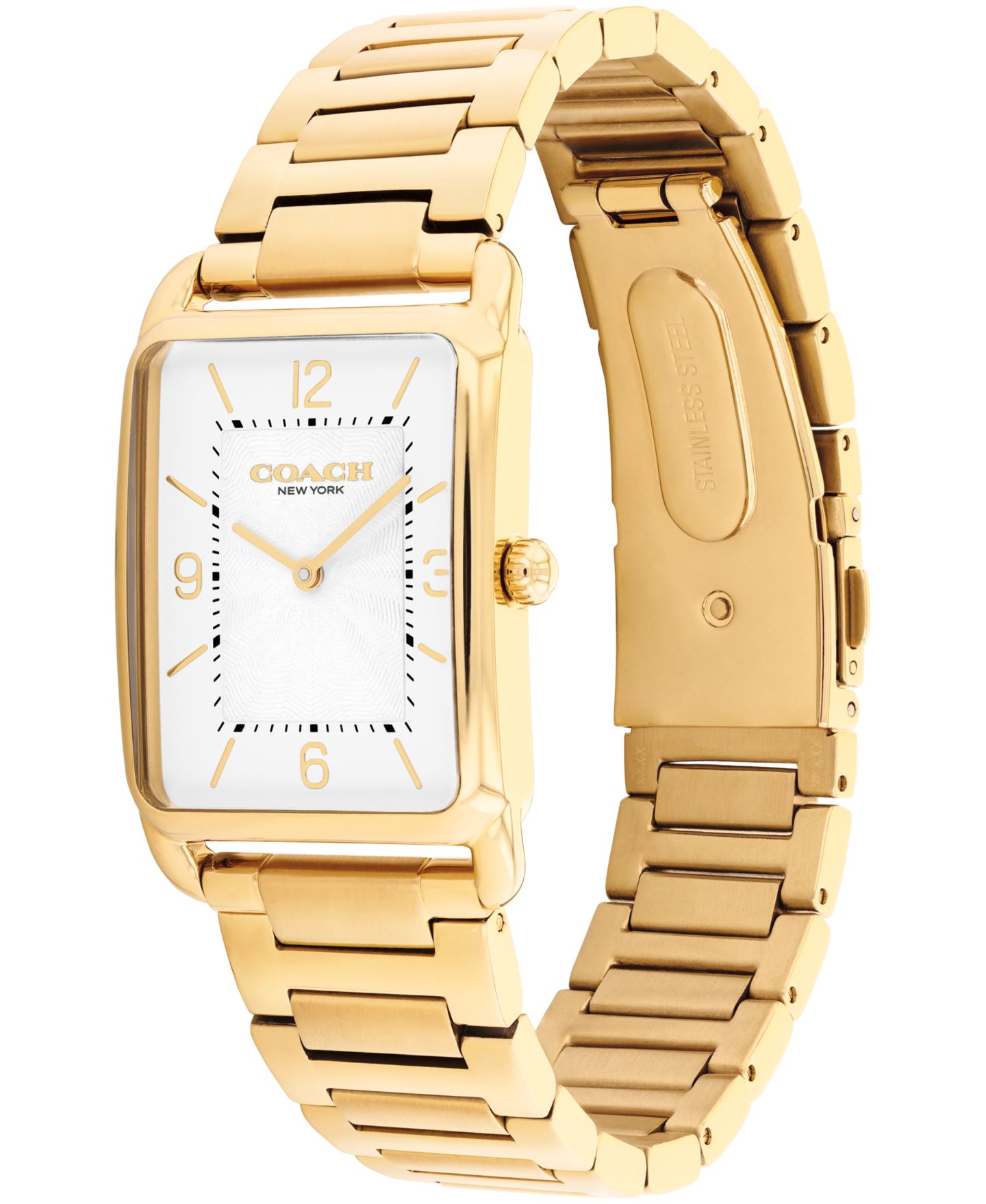 Часы Coach Unisex Elliot Gold Tone Stainless Steel Bracelet Watch, 32x26mm — фото 3
