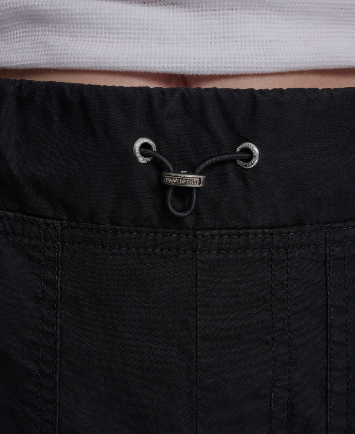 Dkny Sport Women's High Rise Bungee Waist Seamed Joggers