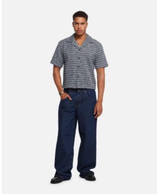 Men's Boucle Tweed Crop Button Up Shirt