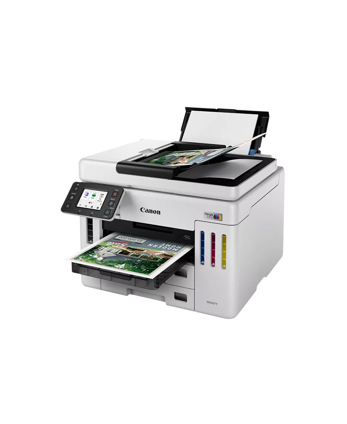 Canon Maxify GX7120 Wireless MegaTank Duplex All-in-One Inkjet Color Printer, Fax, White