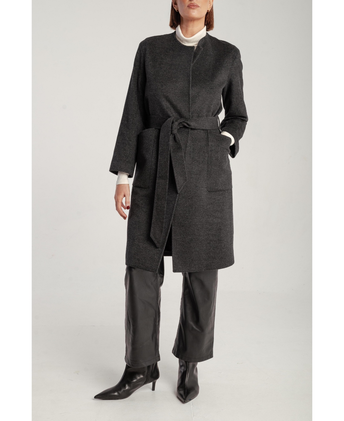 1982 Women's Cashmere Belted Lapel Coat