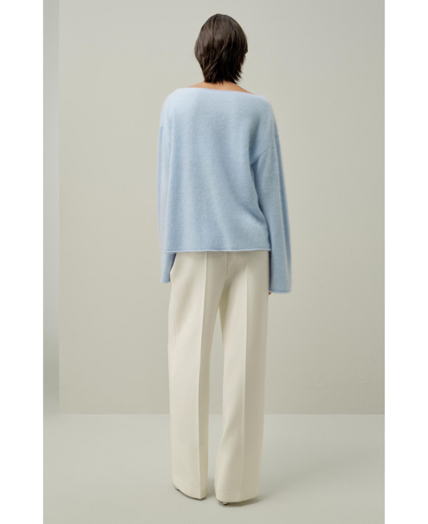Women's Boat-Neck Brushed Cashmere Sweater
