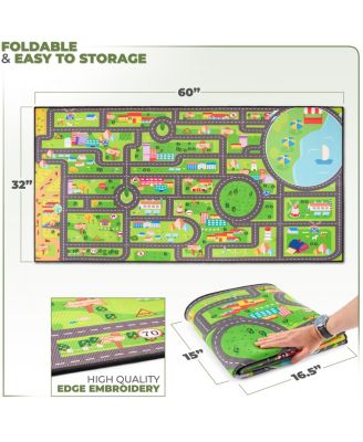 32"x60" City Roads Themed Washable Rug for Kids