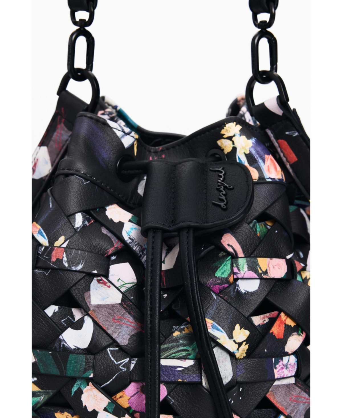 Desigual Women's Medium braided floral backpack