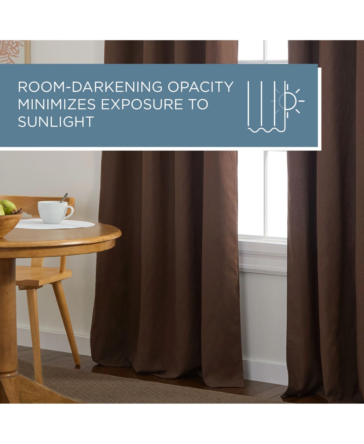 Town & Country Basics Selena Sage Green Solid Linen Texture Room Darkening, Grommet Top Curtain Panels