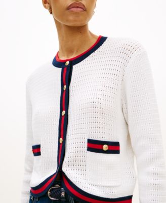 Women's Crew Neck Cardigan Sweater