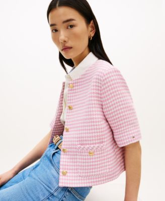 Women's Crewneck Tweed Lady Jacket