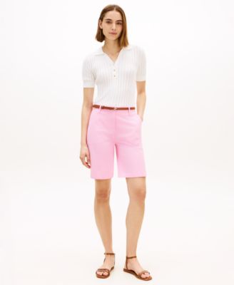 Women's Twill Slim Straight Shorts