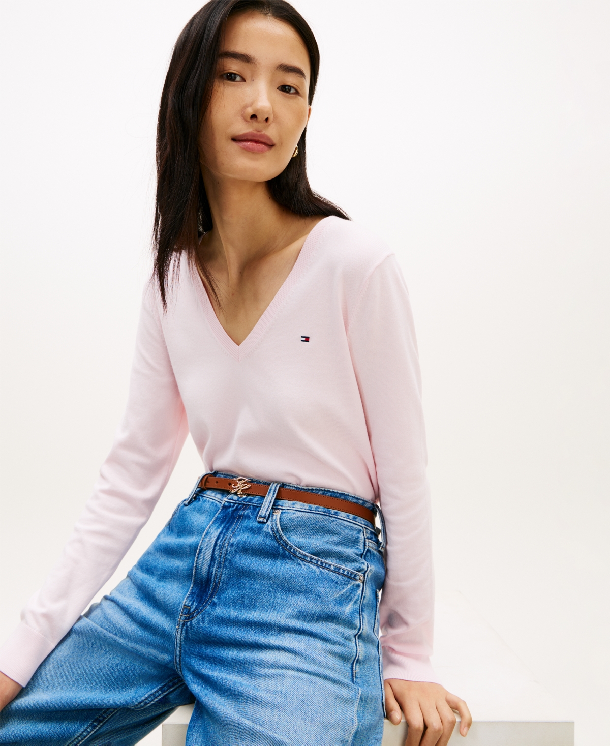 Tommy Hilfiger Women's V-Neck Knit Sweater