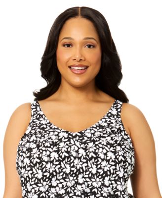 Plus Size V-Neck Bora Bora Tankini Top