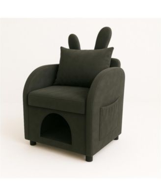 Cat & Dog Hideaway with Scratch-Resistant Fabric,Side Pocket