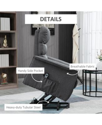 single recliner chair PU leather electric power lift with remote for elderly