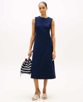 azazie blue floral dress Tommy Hilfiger Women's IM AF Cotton Midi Fit & Flare Polo Dress main image 1
