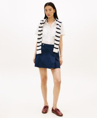 Women's Classic Poplin Solid Short-Sleeve Shirt