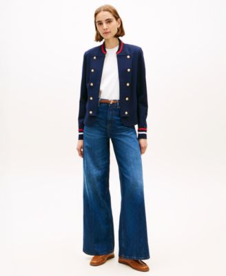 Women's Open Band High Collar Jacket