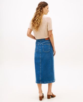 Women's Denim Midi Skirt