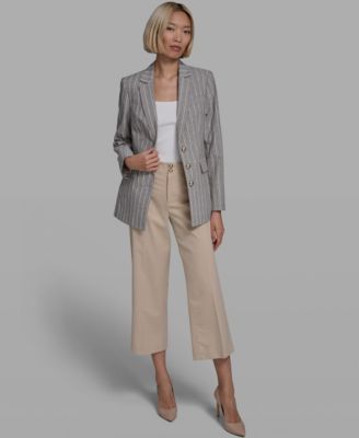 Women's Collared Multi Stripe Jacket