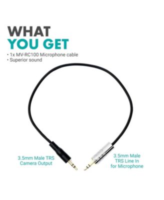 MV-RC100 3.5mm Male Line-in to Male Microphone Attenuator Cable