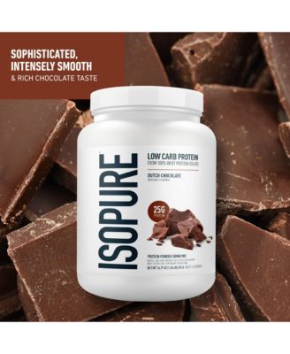Low Carb 100% Pure Whey Isolate Protein Powder, Dutch Chocolate, 25g Protein, 14 Servings Tub