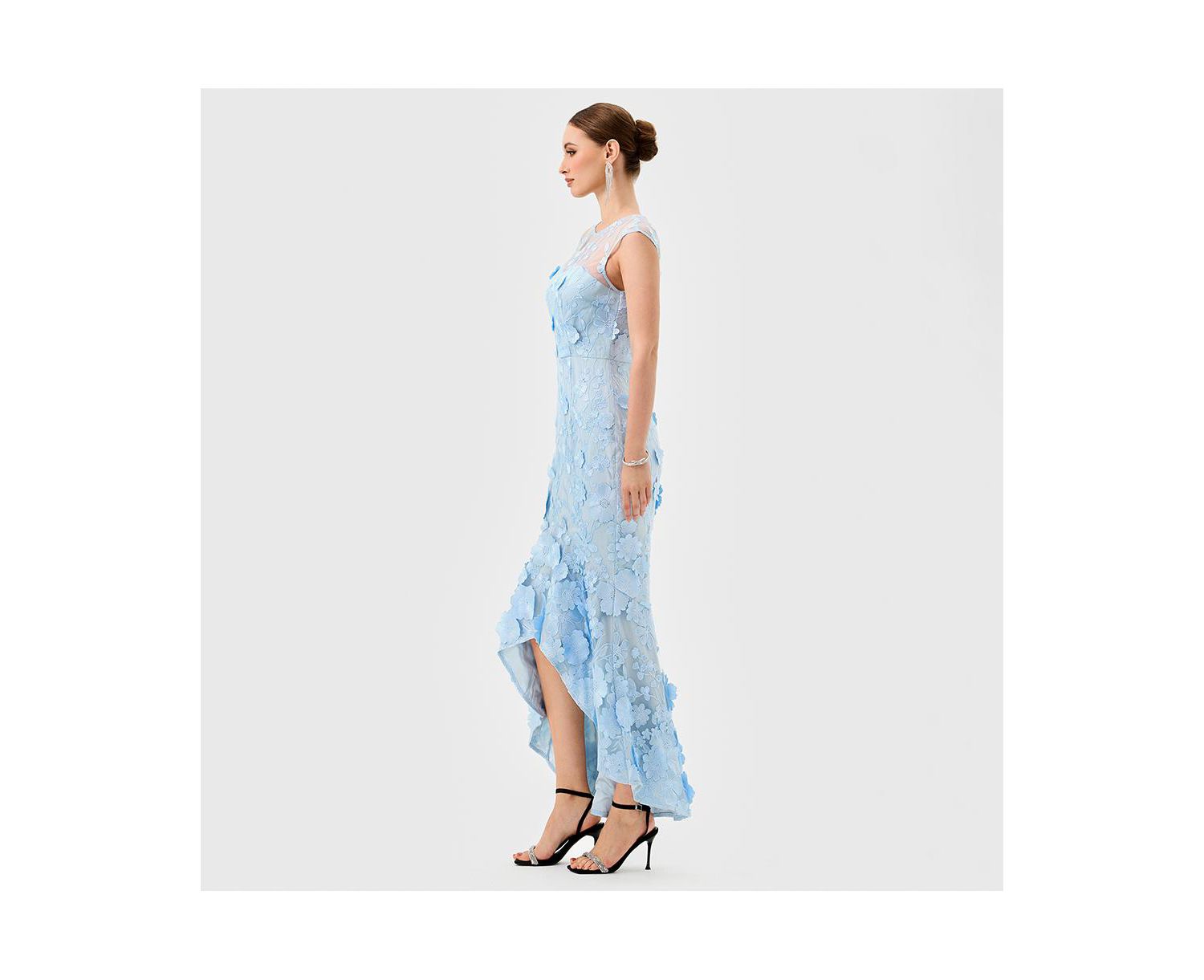 Women's Freyja Cap Sleeve Hi Lo Midi