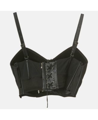 Women's X Lotta Volkova Black Satin Bra Top
