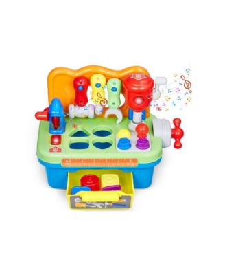Musical Workbench Toy, Sounds & Lights, Musical Learning Workbench for Toddler Age 2 Years and Up